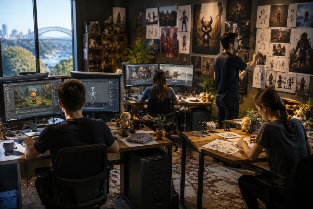 Creative studio with a warm atmosphere