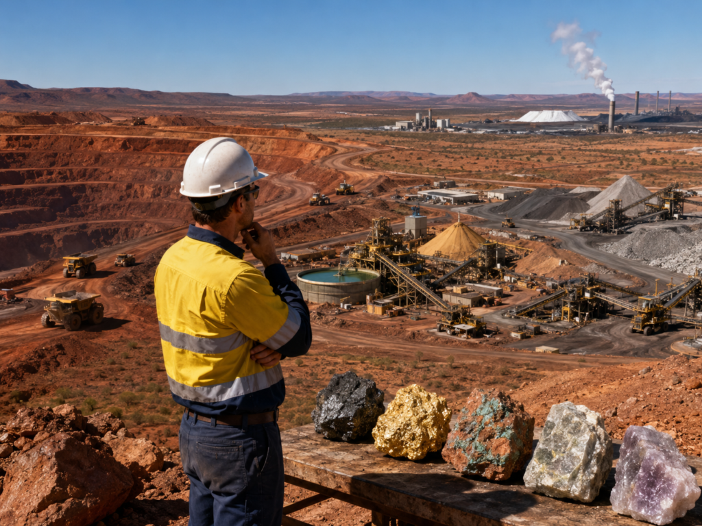 Wide open pit mining view
